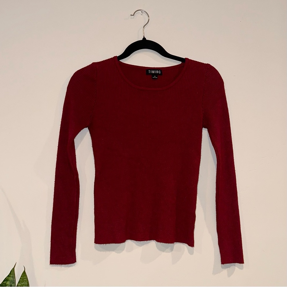 Red long sleeve shirt